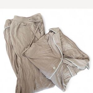 Cozy Earth Pajama Set with White Trim